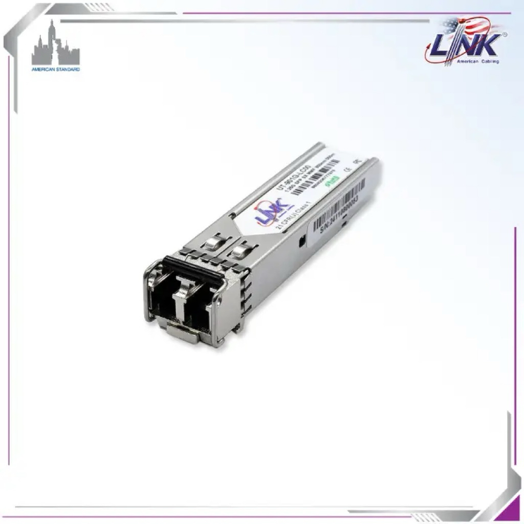 โมดูล SFP LINK UT-901G-XX40 1.25G EX SMF 1310NM 40 กม. (TRANSCEIVER CLINIC) SKU: UT-901G-XX40