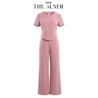 Thealner - Riley suit AN566 (เซ็ตเสื้อคอกลมแขนสั้นชายโค้ง+กางเกงขายาว)
