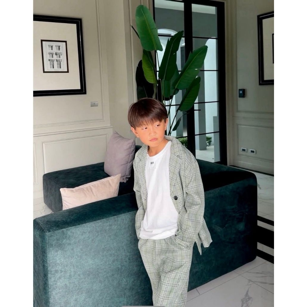 Kid's So Cool งานสูท ลุคคุณชาย สไตล์เกาหลี ไว้ใส่ออกงานเท่ห์ๆSet 2 pcs. เสื้อ+กางเกง