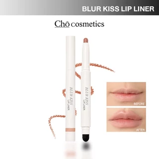 CHO-BLUR KISS LIP LINER ลิปโชเบลอปาก สร้างมิติให้ริมฝีปาก เนื้อนุ่ม ไม่ตกร่อง พร้อมหัวฟองน้ำเบลนด์ในแท่งเดียว ขนาด 1g.