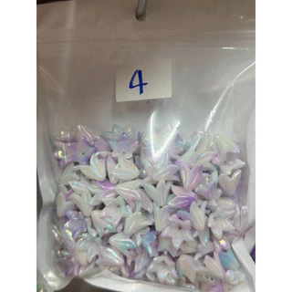 ลูกปัดดอกปีกดอกไม้บาน diy ดอกไม้