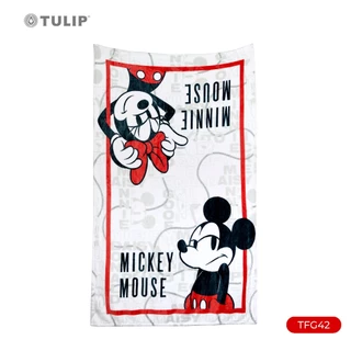 Tulip Fleece ผ้าห่มขนแกะเทียม TFG42 Mickey & Minnie ลิขสิทธิ์แท้ Disney ดิสนีย์ ผ้าห่มฟลีซ สัมผัสนุ่มพกพาสะดวก