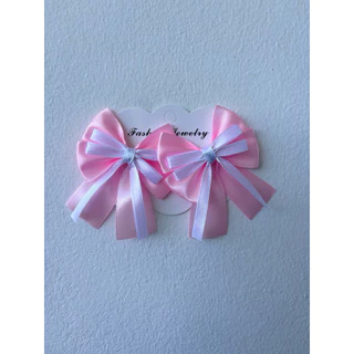 1 🎀 กิ๊บโบว์ริบบิ้นคู่ สีพาสเทล น่ารัก สำหรับเด็ก | Little Clip