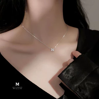 MEET💕พร้อมส่ง สร้อยคอเงินแท้ Luck Leaf สร้อยเงินแท้925 สร้อยคอเพชร สร้อยแฟชั่น สร้อยคอผู้หญิง