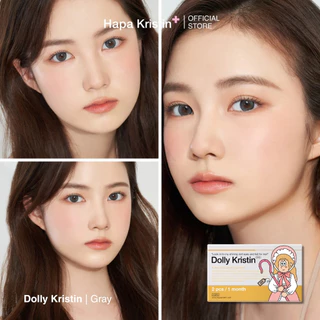 HapaKristin คอนแทคเลนส์ รายเดือน รุ่น Dolly Kristin สี Gray (2pcs/box) มีค่าสายตา Contact Lens
