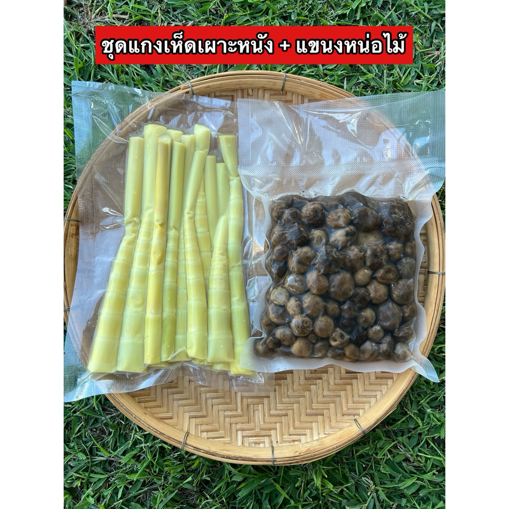 ชุดแกง เห็ดเผาะขนาด 500g แขนงหน่อไม้ 300g