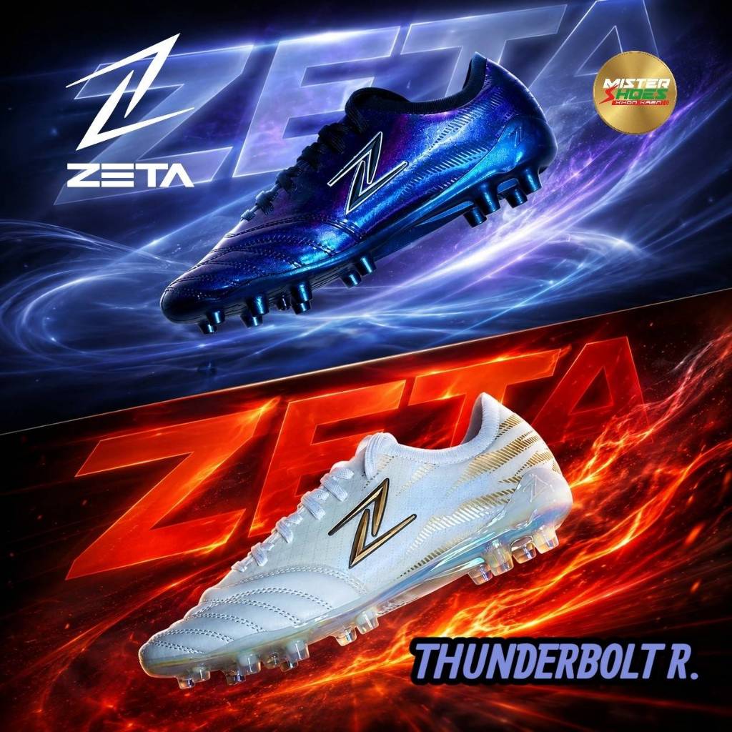 ZETA รองเท้าสตั๊ด  รุ่น THUNDERBOLT  UPPER ผ้าทอ FLYKNIT ผสม Microfiber