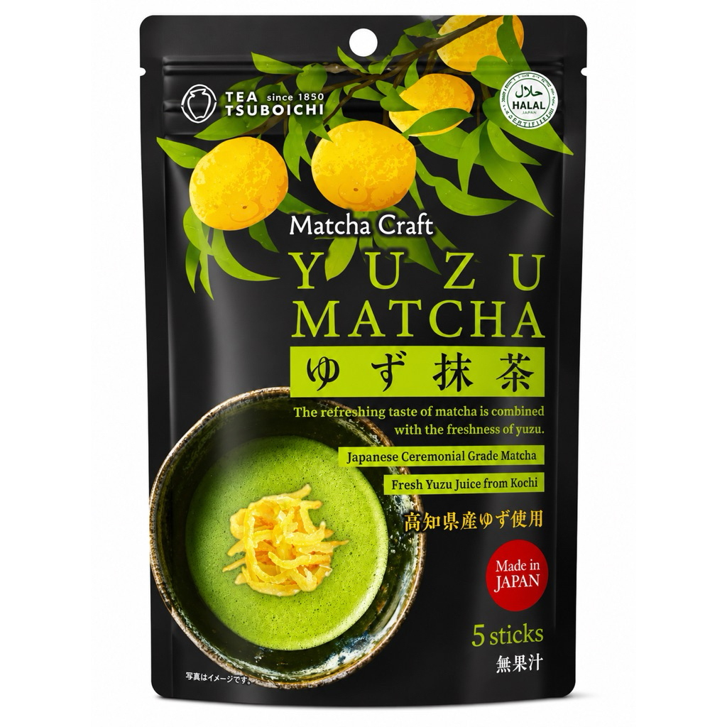 พร้อมส่ง🇹🇭🇯🇵 ยูซุมัทฉะญี่ปุ่นแท้ Tsuboichi Yuzu Matcha (5 Sticks) มัทฉะพิธีการ + ยูซุจาก Kochi หอมละ