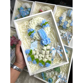 🌸งานพร้อมส่ง รหัส06/พวงมาลัยวันแม่ลวดกำมะหยี่( ใส่แบงค์3ใบ)