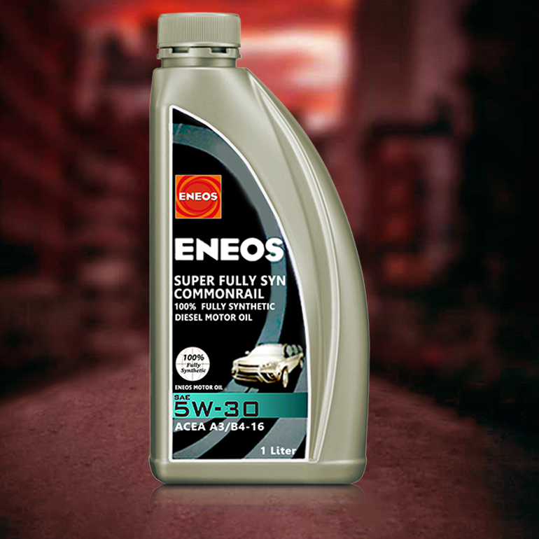 ENEOS ดีเซล  เอเนออส Super Fully Syn commonrail 5W-30 เครื่องยนต์ดีเซล สังเคราะห์แท้100% ขนาด 1 ลิตร