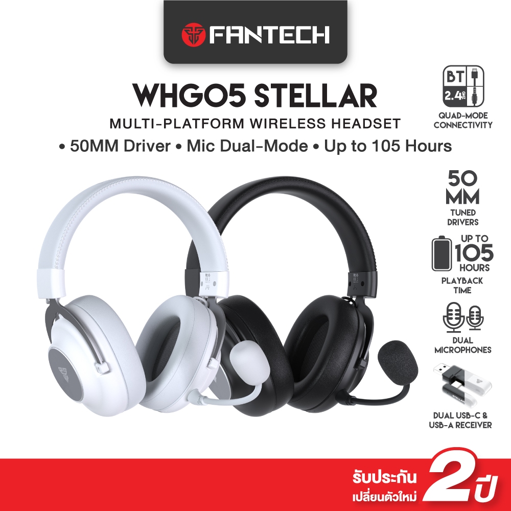 FANTECH หูฟังเกมมิ่ง หูฟังเกมมิ่งครอบหู Gaming Headset คุณภาพเสียงสูง พร้อมไมโครโฟนในตัว รุ่น WHG05