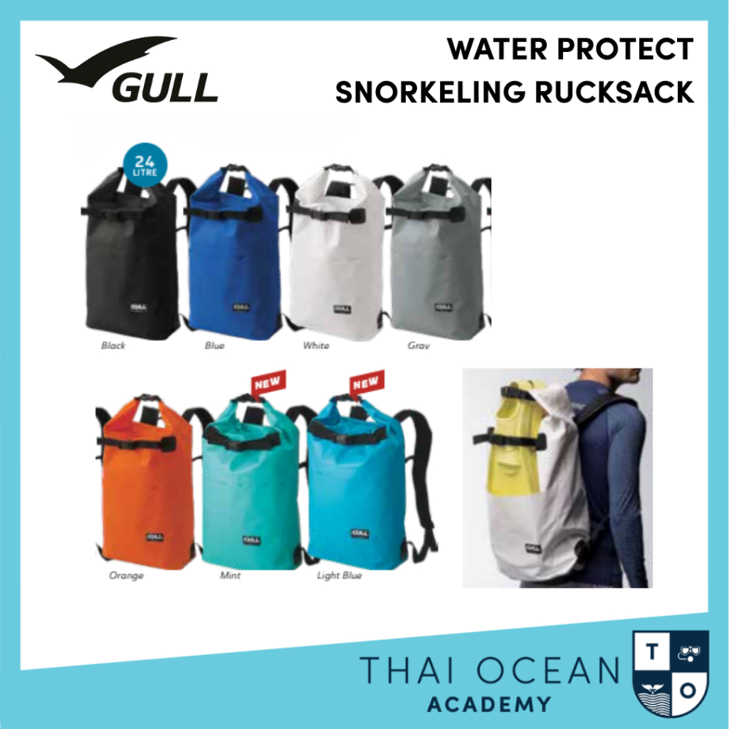 GULL WATER PROTECT SNORKELING RUCKSACK 24L กระเป๋ากันน้ำ กระเป๋าอุปกรณ์ดำน้ำ