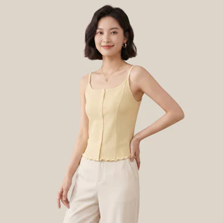 WsimpleBra | Lalin Camisole เสื้อสายเดี่ยว กระดุมกลางอก มีบราในตัว เลิกใส่ชุดชั้นในและซิลิโคลปิดจุก