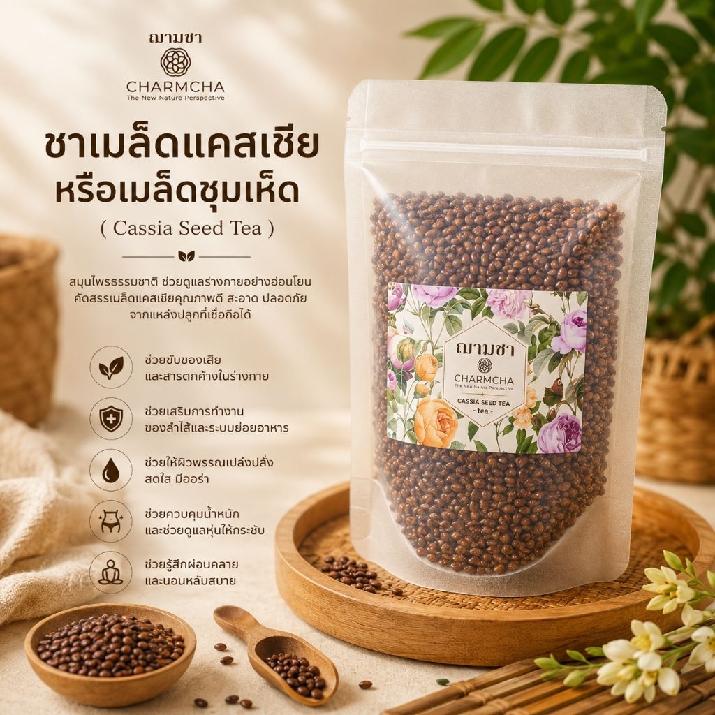 ชาเมล็ดแคสเซียหรือเมล็ดชุมเห็ด(Cassia Seed Tea )บำรุงสายตา ลดอาการท้องผูก ลดความดันสูง มึนเวียนศรีษะ ช่วยในการนอนหลับ