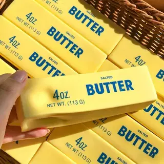 ของเล่นคลายเครียด รูปเนย ของเล่นบีบเนย Butter Squishy Stick น่ารักสมจริง ของเล่น บรรเทาความเครียดที่เพิ่มขึ้นช้า