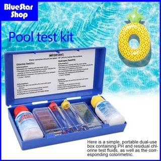 upgrade ชุดทดสอบคลอรีนตกค้างและ pH สระว่ายน้ํา การวัดคุณภาพน้ํา Swimming Pool Water Tester Kit