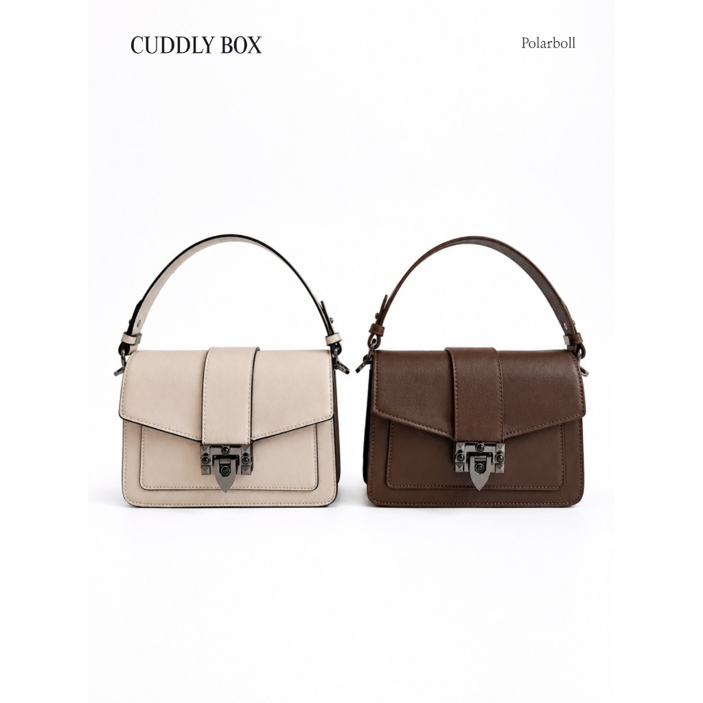 POLARBOLL กระเป๋าสะพายหนังรุ่น CUDDLY BOX มีสายให้ 2 สาย