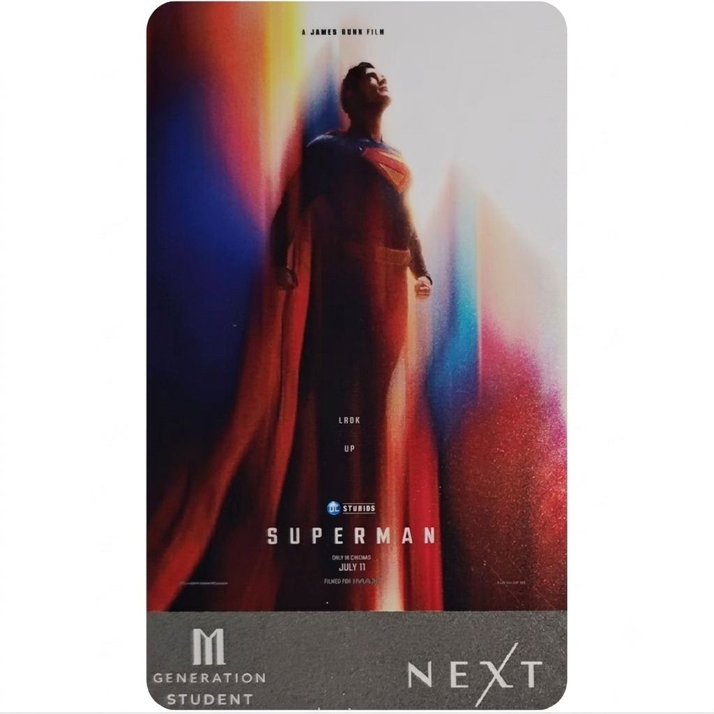 บัตรแข็ง M GEN NEXT Student Superman 2025 ซูเปอร์แมน ลิขสิทธิ์แท้จาก Major Cineplex Super man ซุปเปอร์แมน