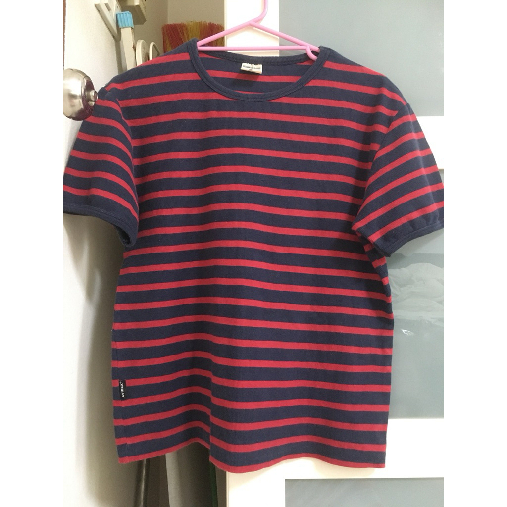 เสื้อยืดลายขวาง Avirex แท้