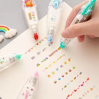 เทปตกแต่ง เทปตกแต่งสมุด DIY เทปลูกไม้ ลายการ์ตูนน่ารัก เครื่องเขียน สำหรับตกแต่งสมุดบันทึก ไดอารี่ แฮนด์เมด