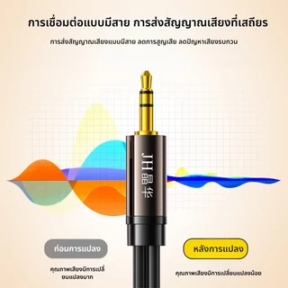 3.5มม.to 2RCA สายเคเบิ้ลเสียงสเตอริโอ Hifi เคสอลูมิเนียม 1.5~5 เมตร