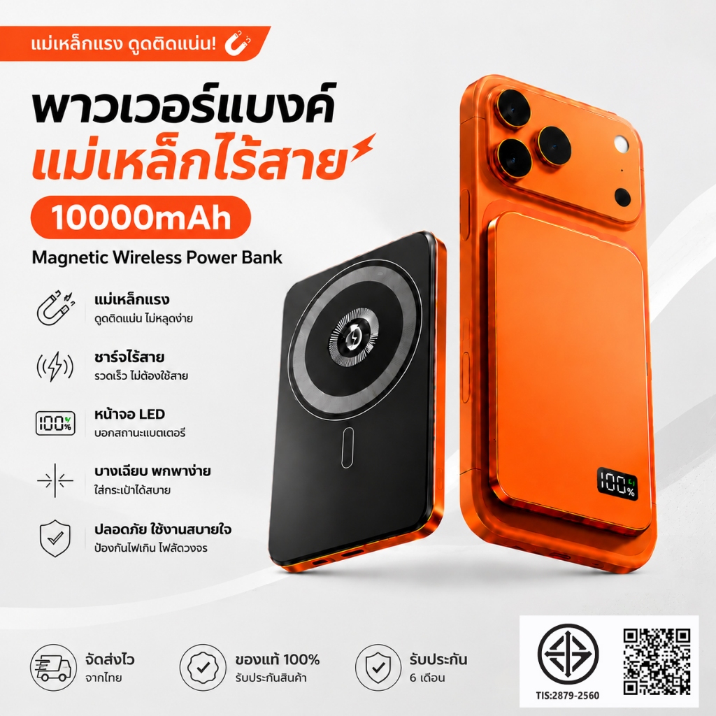 [TISI+CCC] Enovo แบตสำรอง 10000mAh Powerbank มีเครื่องหมาย CCC Fast Charging 2.0 PD 22.5W ดิจิตอล LED