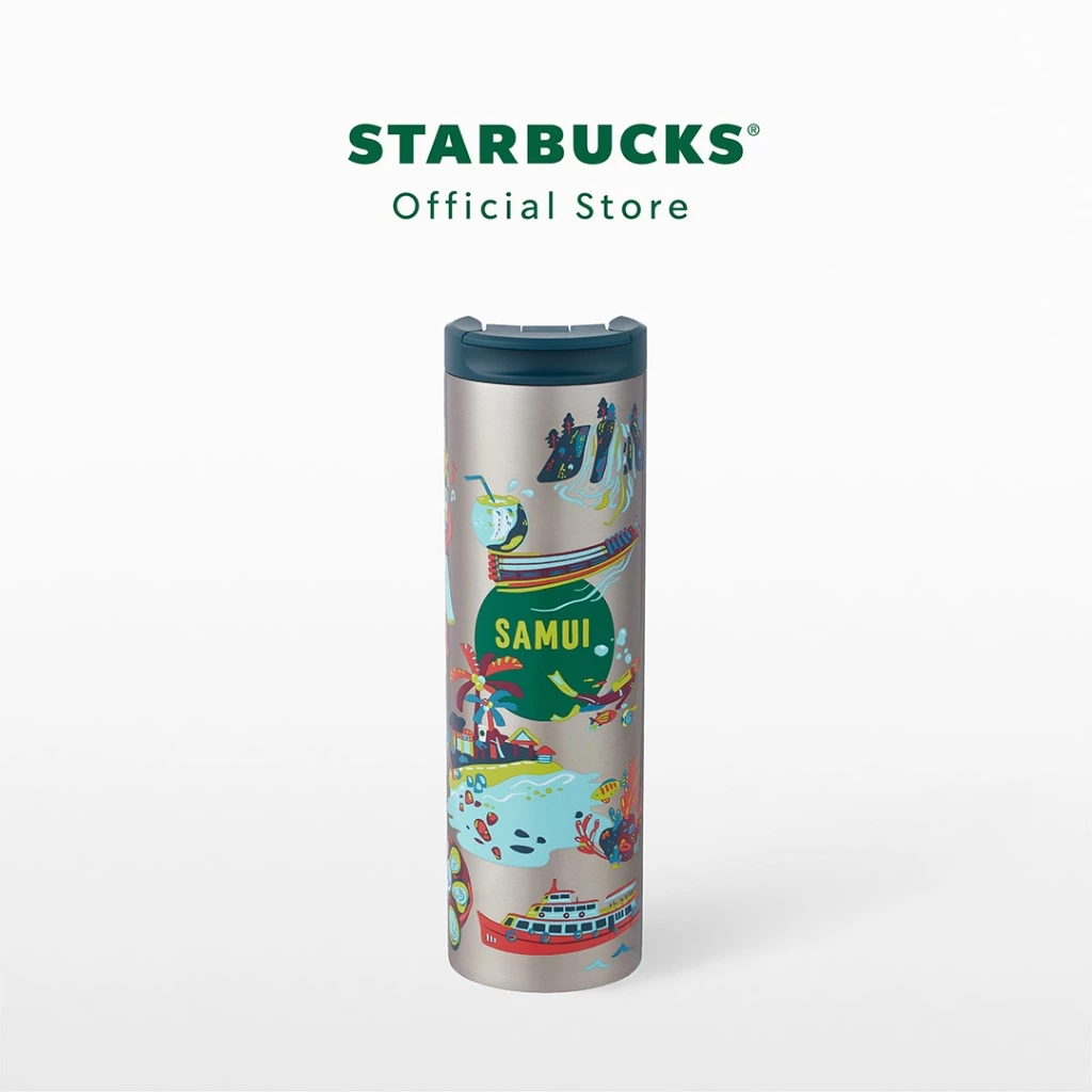 Starbucks Stainless Steel Samui Discovery Tumbler 16oz. ทัมเบลอร์สตาร์บัคส์สแตนเลสสตีล ขนาด 16ออนซ์ A11180266