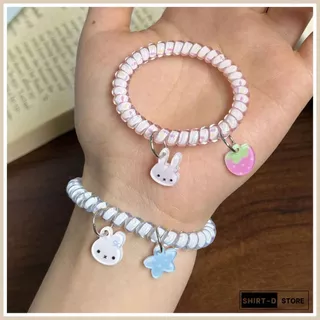 พร้อมส่ง⚡ มีเก็บเงินปลายทาง💸 ยางรัดผมแบบเกลียว สไตล์เกาหลีมี 2 สีให้เลือก (ราคาต่อ 1 เส้น)