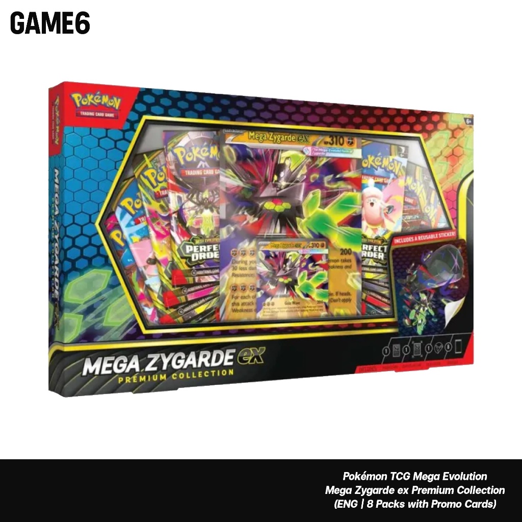 Pokémon TCG Mega Evolution – Mega Zygarde ex Premium Collection (ENG | 8 Packs with Promo Cards)