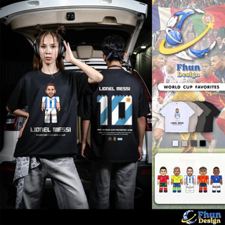 - เนื้อผ้าFluffyCloud - FhunDesign เสื้อยืดโอเวอร์ไซส์ คอลเลกชั่น WORLD CUP FAVORITES (ลิขสิทธิ์แท้100%)