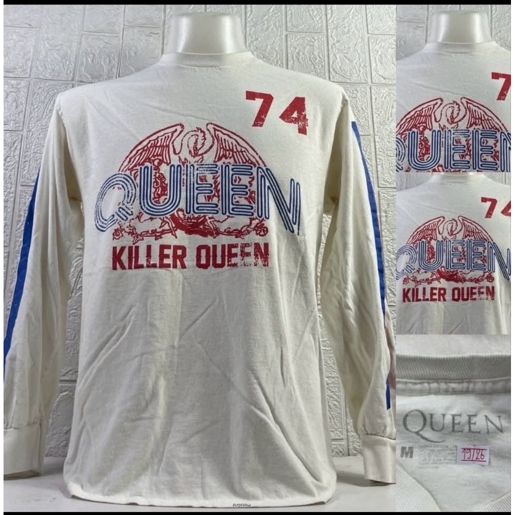 เสื้อยืดแขนยาวตัวนี้คือเสื้อลิขสิทธิ์แท้ลายวง Queen (รุ่น Queen Killer Queen '74 Stripes)