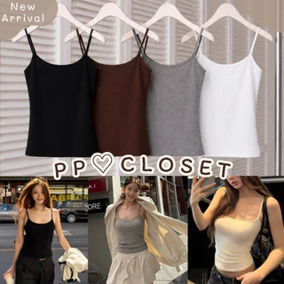 PP♡CLOSET💕รุ่นใหม่!! เสื้อสายเดี่ยว ผ้าRayonชั้นเดียว แพทเทิลทรงสวย ผ้ายืดหยุ่นได้เยอะ