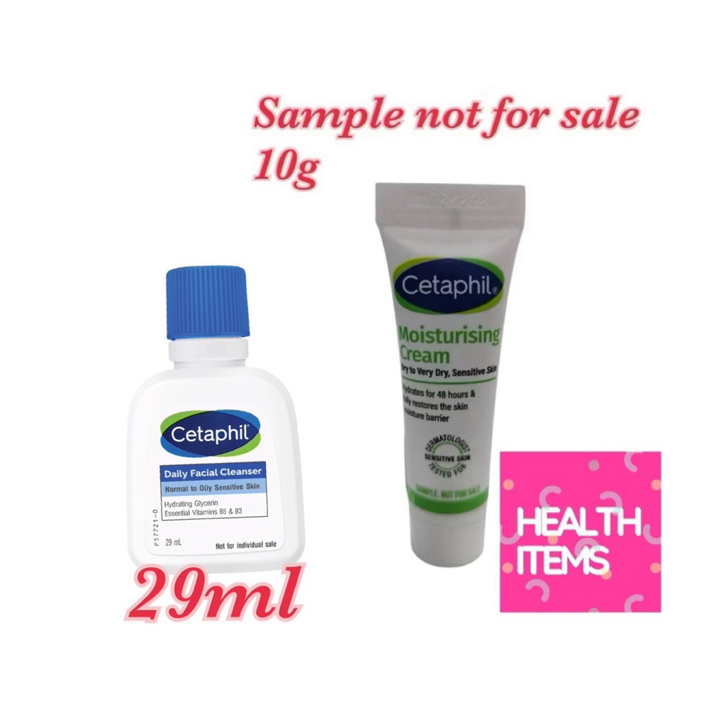 ((ของแถมห้ามกดซื้อนะคะ)) Cetaphil Moisturising Cream 10g ครีมบำรุงผิว / Cetaphil Cleanser ((29ml))