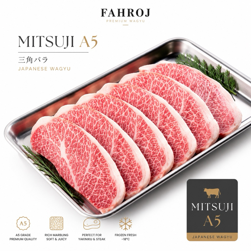 FAHROJ BLACK LABEL | OMI A5 MISUJI Japanese Wagyu 1KG 🇯🇵 เนื้อใบพายวากิวญี่ปุ่น A5 เมืองโอมิ