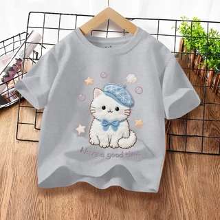 ็H1466เสื้อยืดเด็กแขนสั่ง.ผ้านุ่นใส่สบายทั้งเด็กชายกับเด็กหญิง