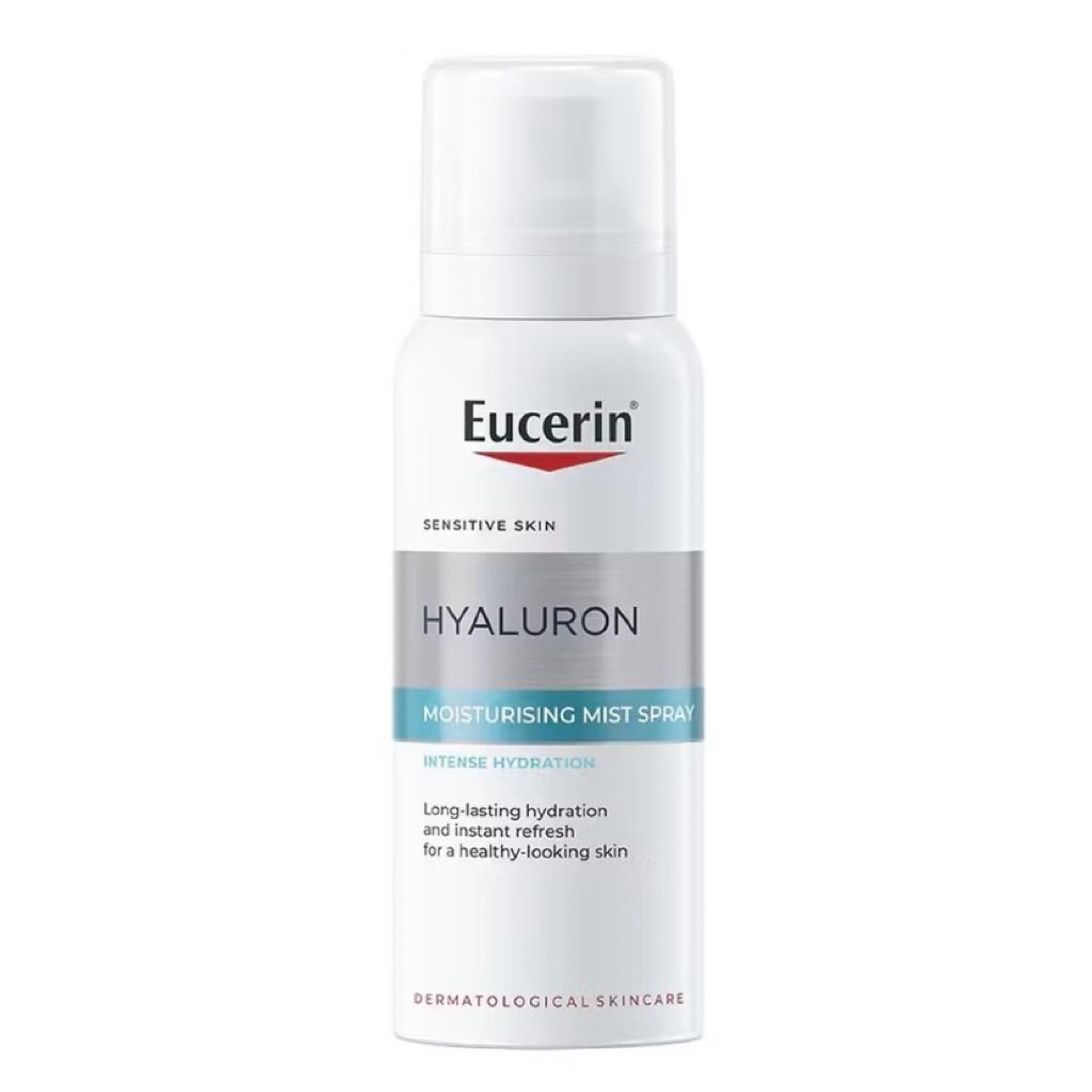 50 ml. ผลิต 08/25 Eucerin Hyalouron Mist Spray ยูเซอรีน ไฮยาลูรอน มิสท์ สเปรย์ น้ำแร่ ไม่มีน้ำหอม