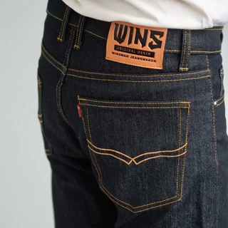 WINSMAN รุ่น WZ501&502 กางเกงยีนส์ผู้ชายทรงกระบอกเล็ก ผ้ายืดสีมิไนท์ฟอกนุ่มเป้าซิป( Slim Regular-Fit )ใส่สบาย ดูหุ่นดี