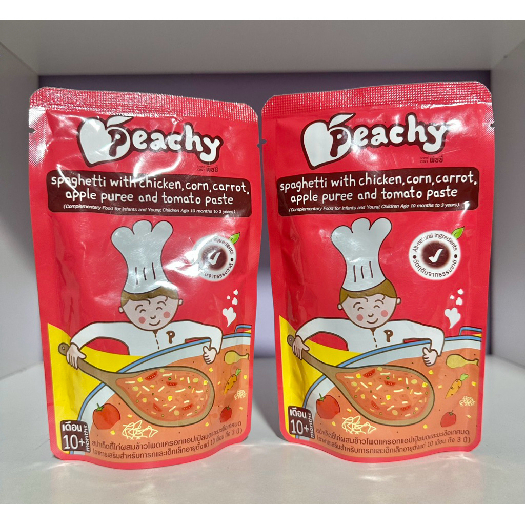 อาหารเสริมเด็ก Peachy ไม่มีนม ไข่ แป้งสาลี เหมาะสำหรับ 10เดือน+ ขึ้นไป