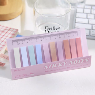 <พร้อมส่ง> โน๊ตกาวแถบ โทนสี กระดาษ ( 200แผ่น ) 15แบบ Sticky Note กระดาษโน๊ตกาว เครื่องเขียน