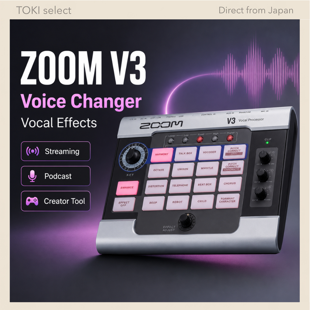 ZOOM V3 Vocal Processor Voice Changer Effects Audio Interface for Streaming