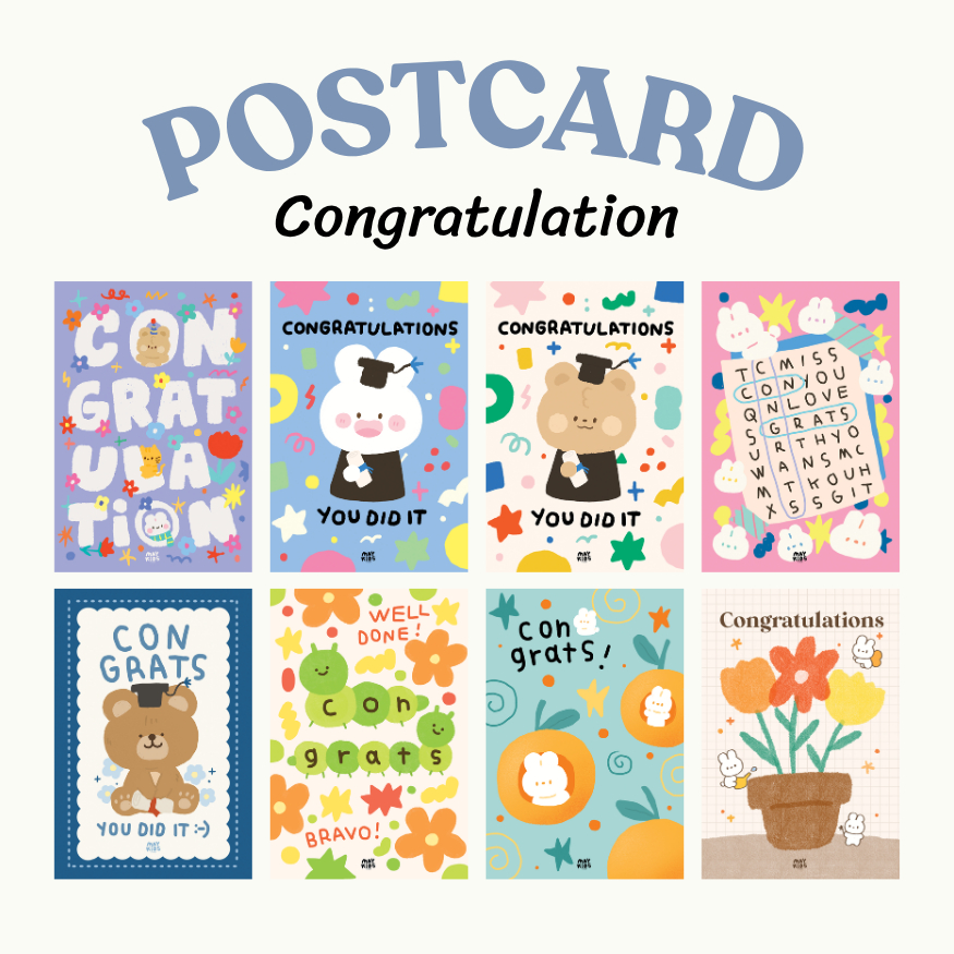 Maykids - Postcard congrats โปสการ์ด แสดงความยินดี ลายหน้าหลัง