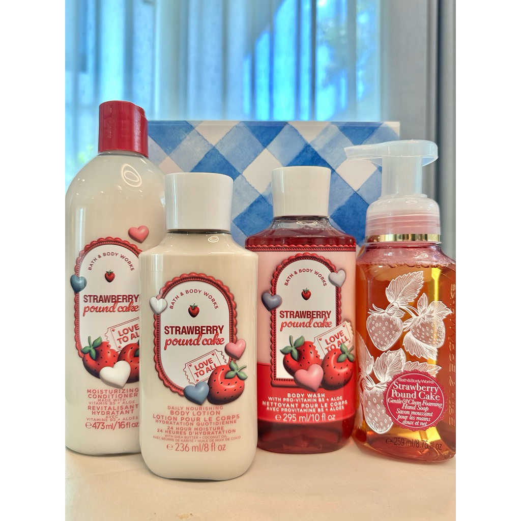🔴ส่งด่วน🔴Bath and Body Works กลิ่น Strawberry Pound cake🍰พร้อมส่ง