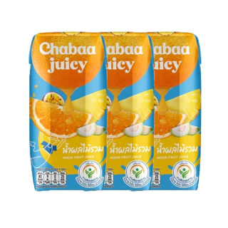 CHABAA ชบา น้ำผลไม้40% 180มล. แพค 3 กล่อง