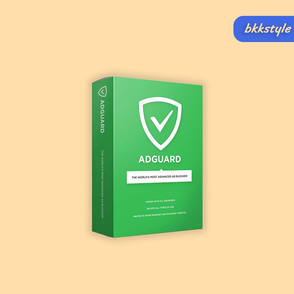AdGuard ใบอนุญาตซอฟต์แวร์แท้ สำหรับใช้งานโปรแกรมบล็อกโฆษณาและช่วยป้องกันตัวติดตามออนไลน์ รองรับการใช