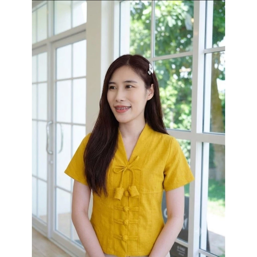 เสื้อผ้าฝ้ายผ้าพื้นเมืองคอวี รุ่นออนแก้ว