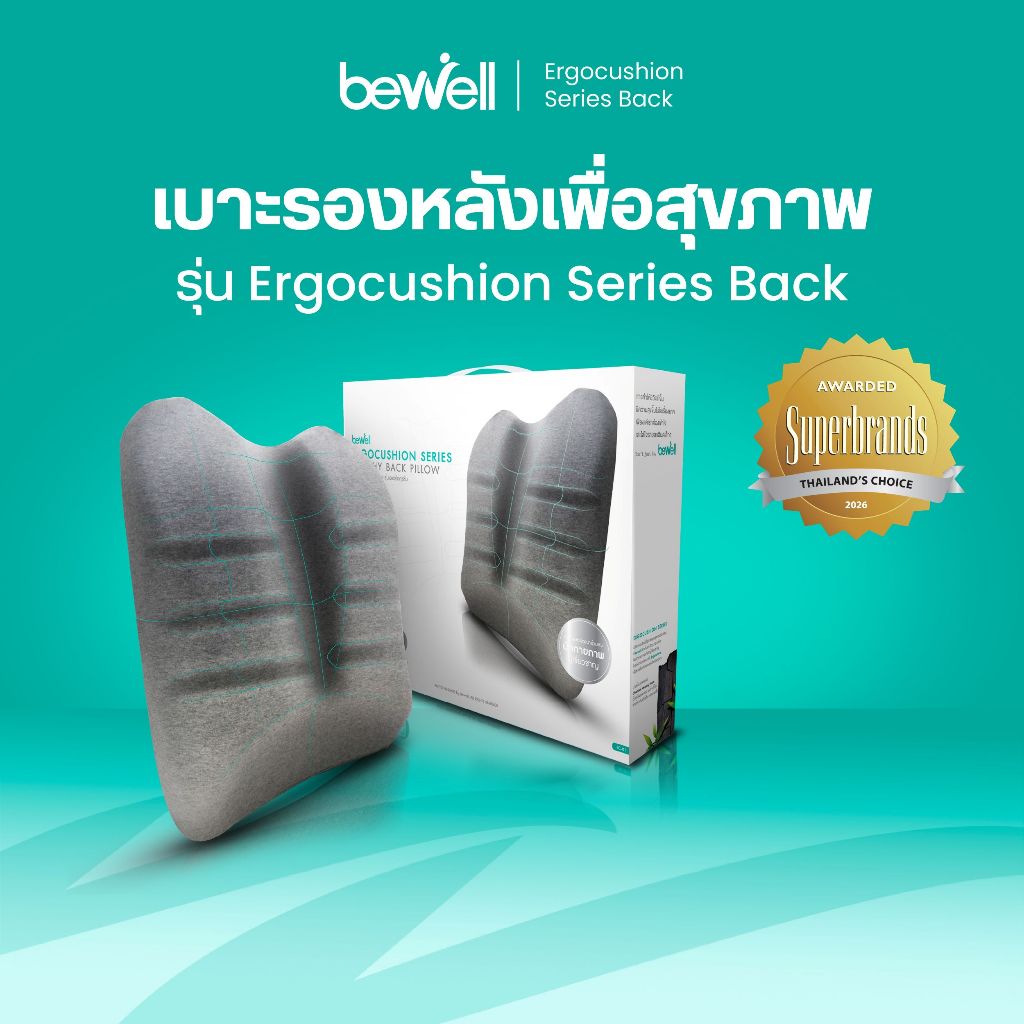 Bewell Ergocushion Series เบาะรองหลัง รองรับหลังได้ดีกว่าเดิม พัฒนาร่วมกับนักกายภาพ