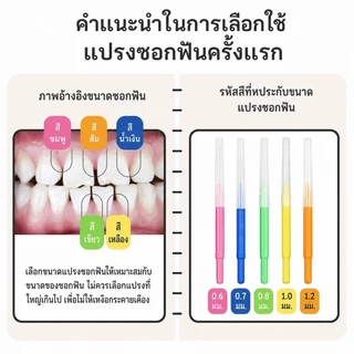 40 ชิ้น รงซอกฟันสำหรับคนจัดฟัน แปรงสีฟันลวดสแตนเลสขนนุ่มสําหรับจัดฟัน แปรงขัดซอกฟัน