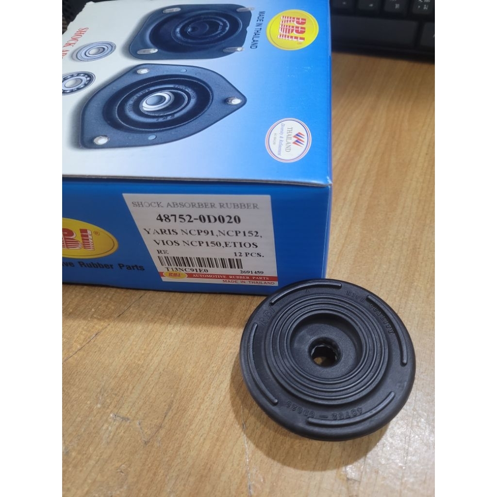 RBI ยางเบ้าโช๊คหลัง ตัวล่าง โตโยต้า วีออส NCP150, ยาริส NCP91,NCP152 (48752-0D020) Toyota Vios, Yari