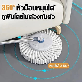 【รับประกัน10ปี】ไม้ถูพื้น ชุดถังปั่นม๊อบ ไดรฟ์คู่ประหยัดแรงงาน ปรับระดับได้ ข้นขึ้นผ้ากันแบคทีเรีย ดูดน้ำทรงพลัง