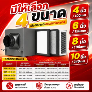 [ส่งฟรี] กล่องกรองอากาศ G Flow Filter Box ฟิวเตอร์ 3 ชั้น Hepa+Carbon+Pre Filter สําหรับระบบอากาศ กรองค่าฝุ่น กรองกลิ่น